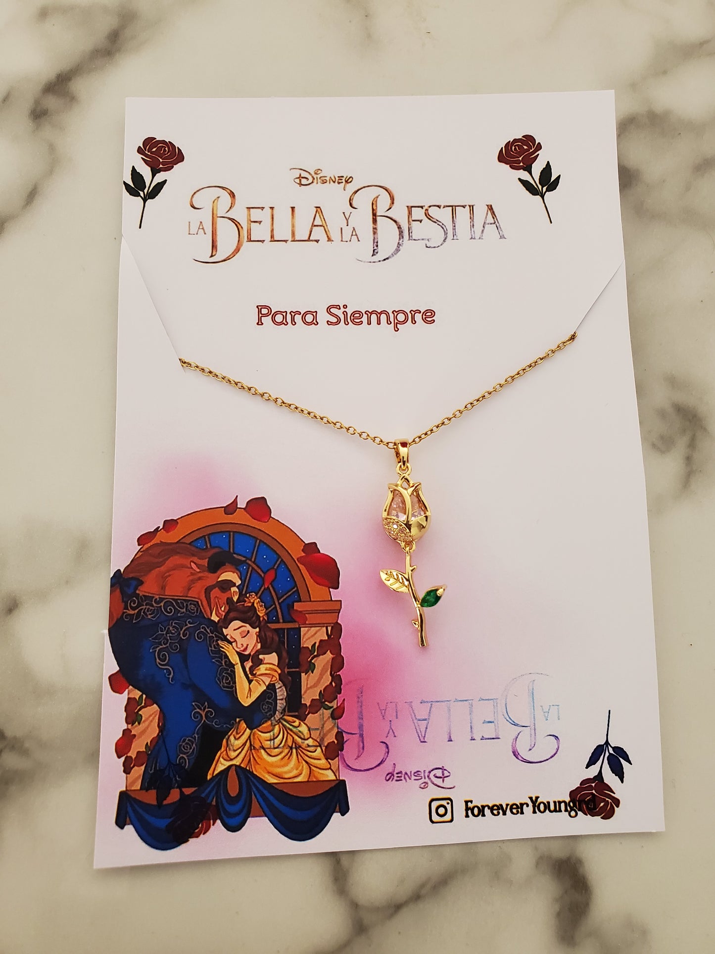 COLLAR TULIPÁN TALLO LARGO  ELEGANTE CRISTAL DE CIRCONIA