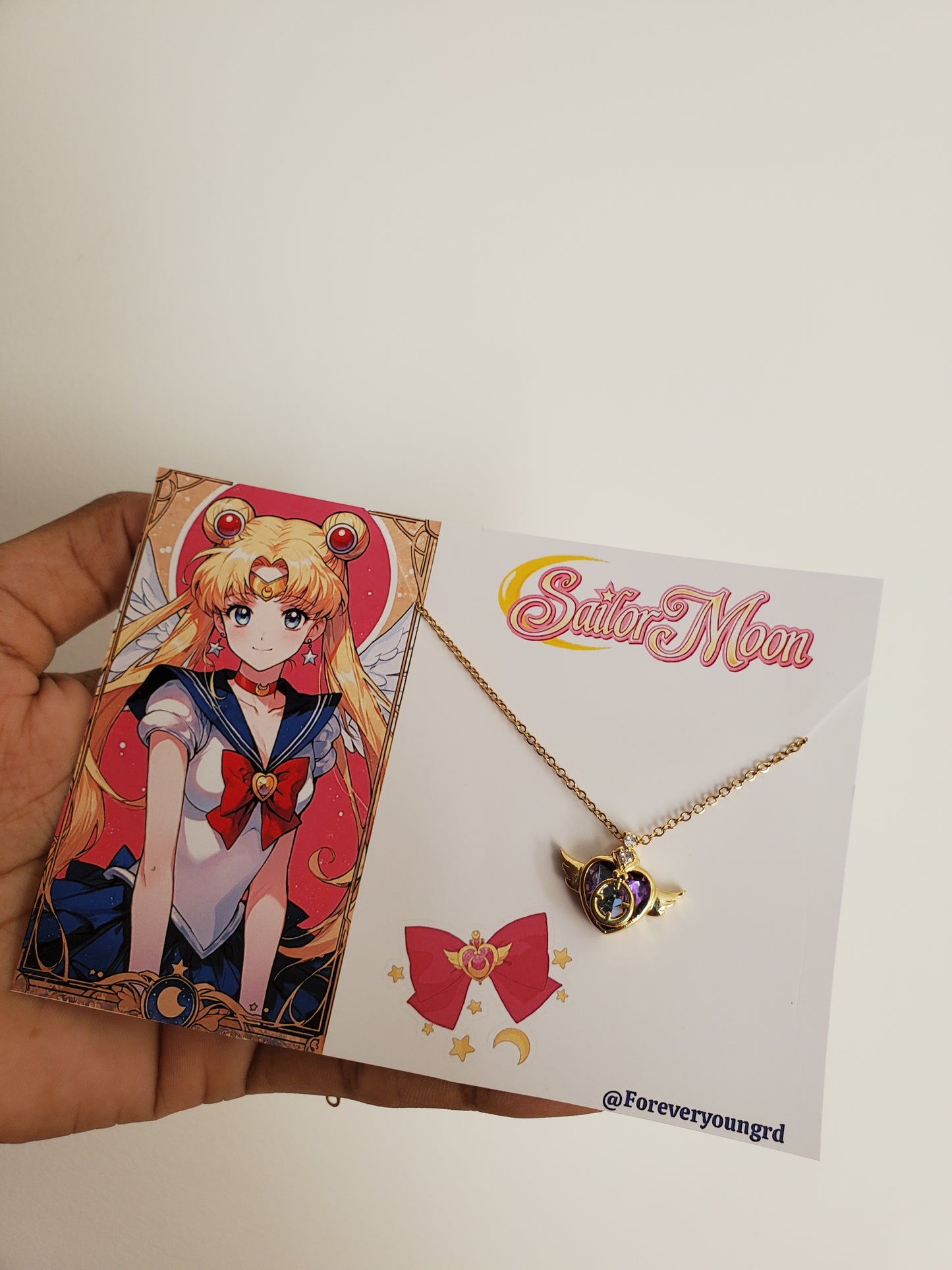 COLLAR SAILOR MOON ELEGANTE CRISTAL  DE CIRCONIA