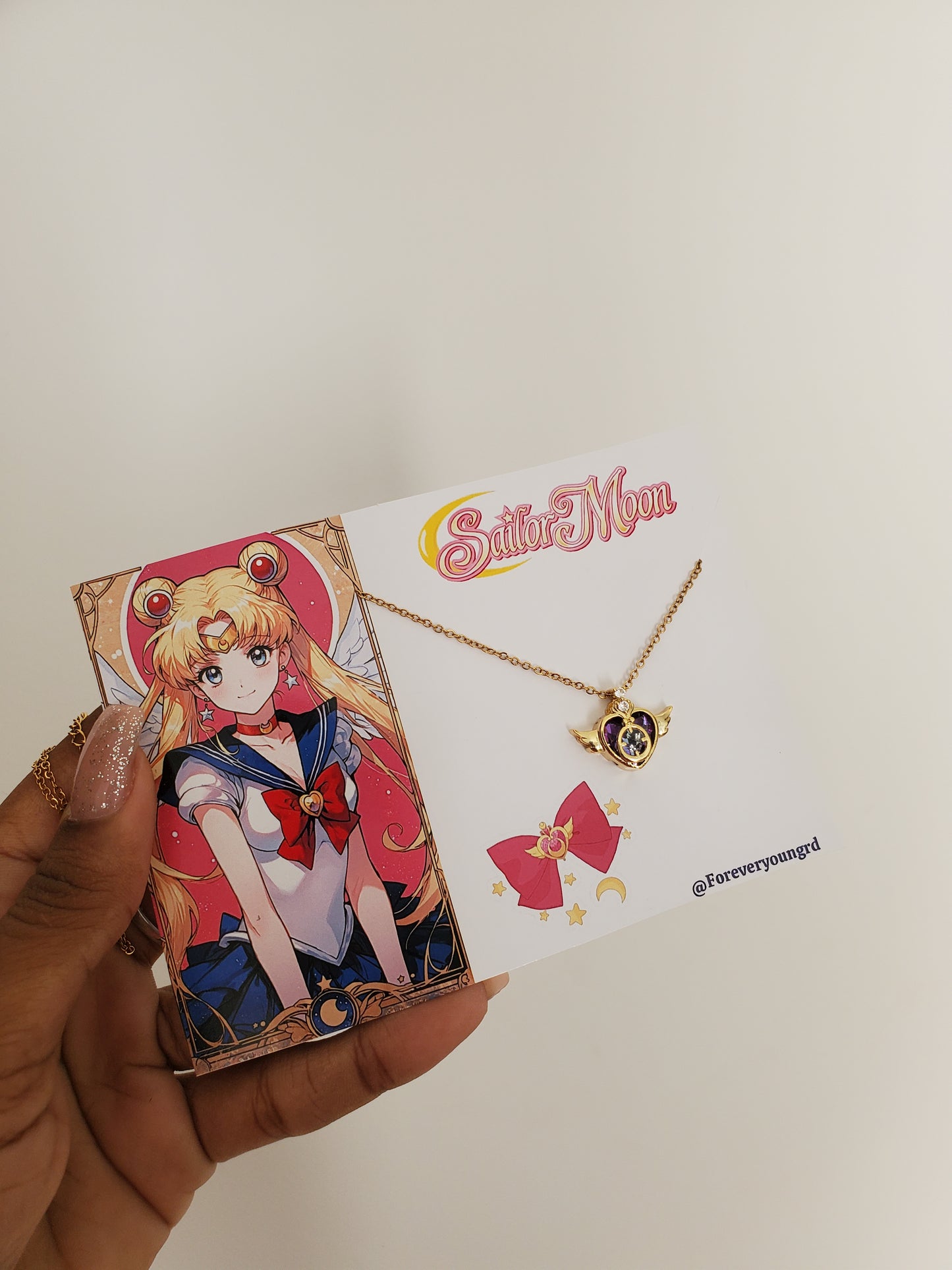 COLLAR SAILOR MOON ELEGANTE CRISTAL  DE CIRCONIA