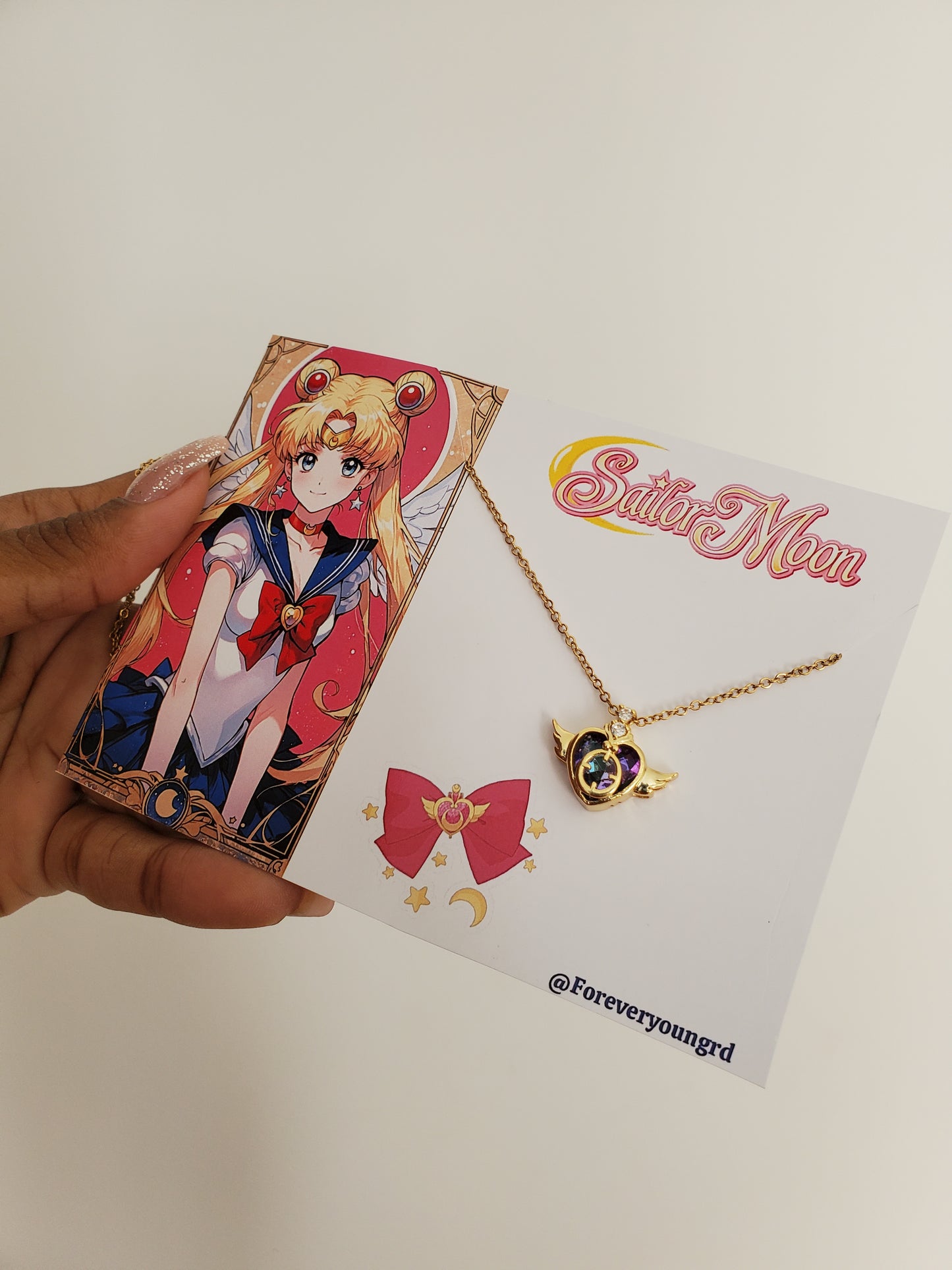 COLLAR SAILOR MOON ELEGANTE CRISTAL  DE CIRCONIA
