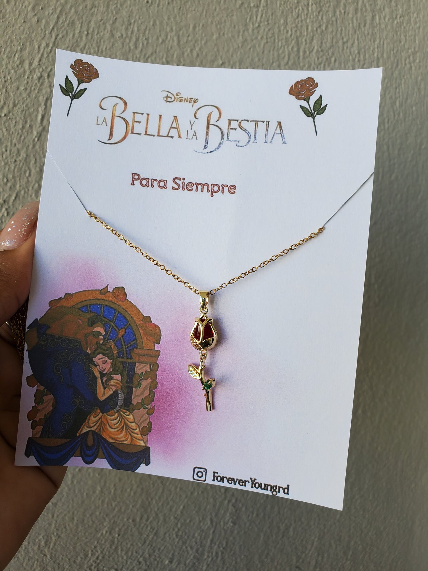 COLLAR TULIPÁN TALLO LARGO  ELEGANTE CRISTAL DE CIRCONIA