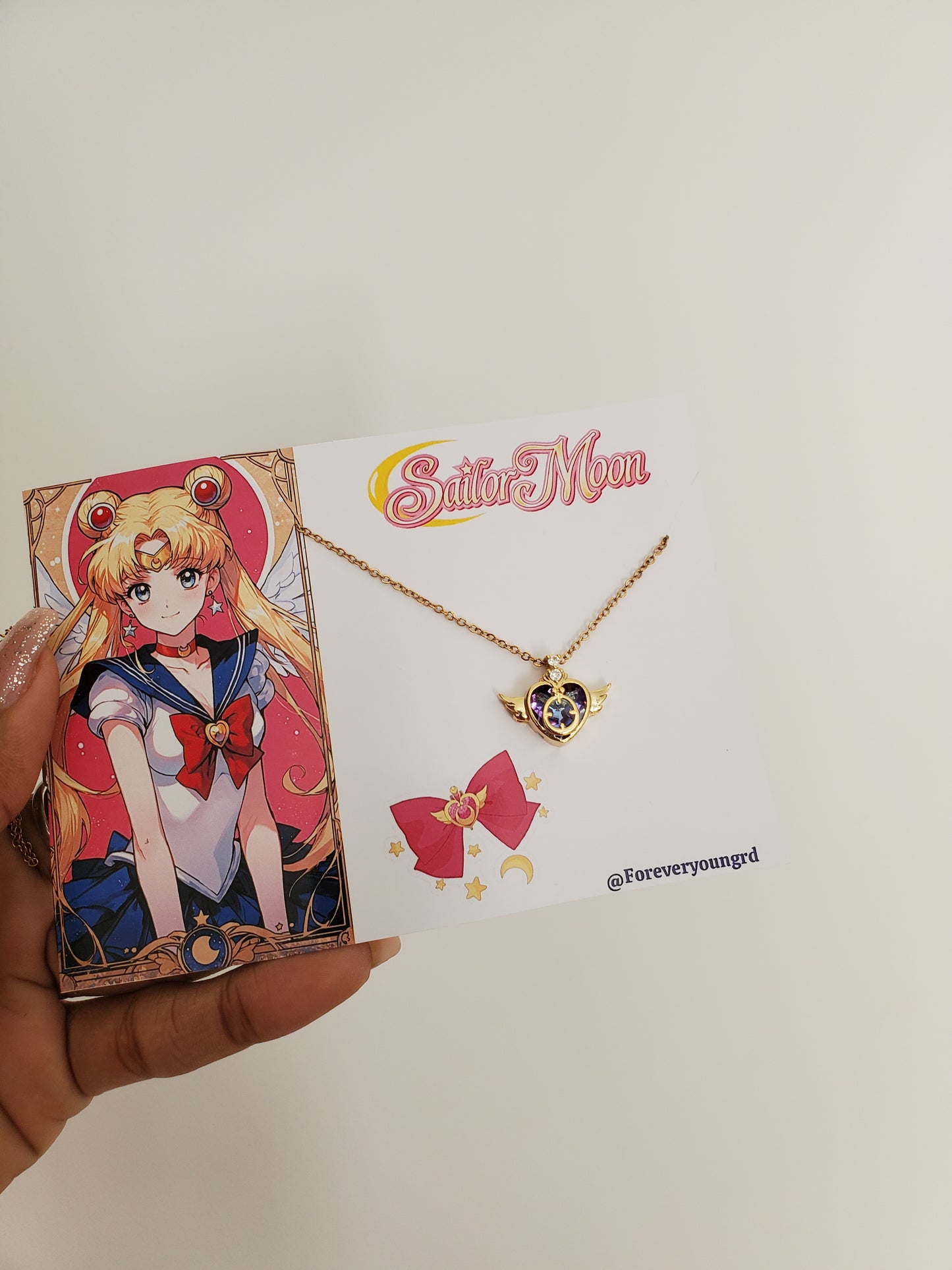 COLLAR SAILOR MOON ELEGANTE CRISTAL  DE CIRCONIA