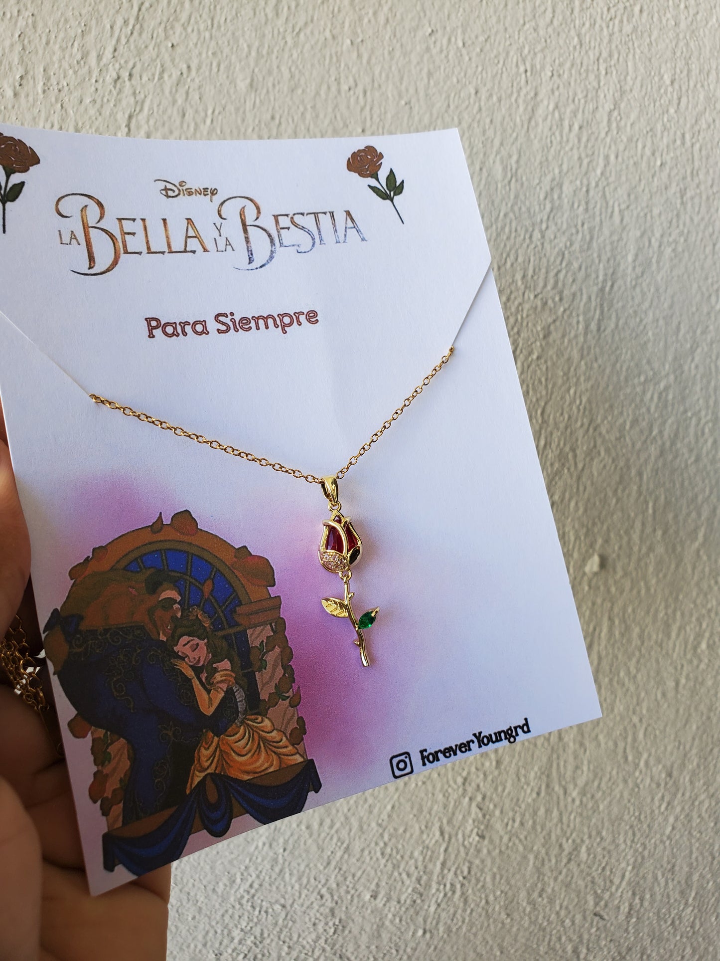 COLLAR TULIPÁN TALLO LARGO  ELEGANTE CRISTAL DE CIRCONIA