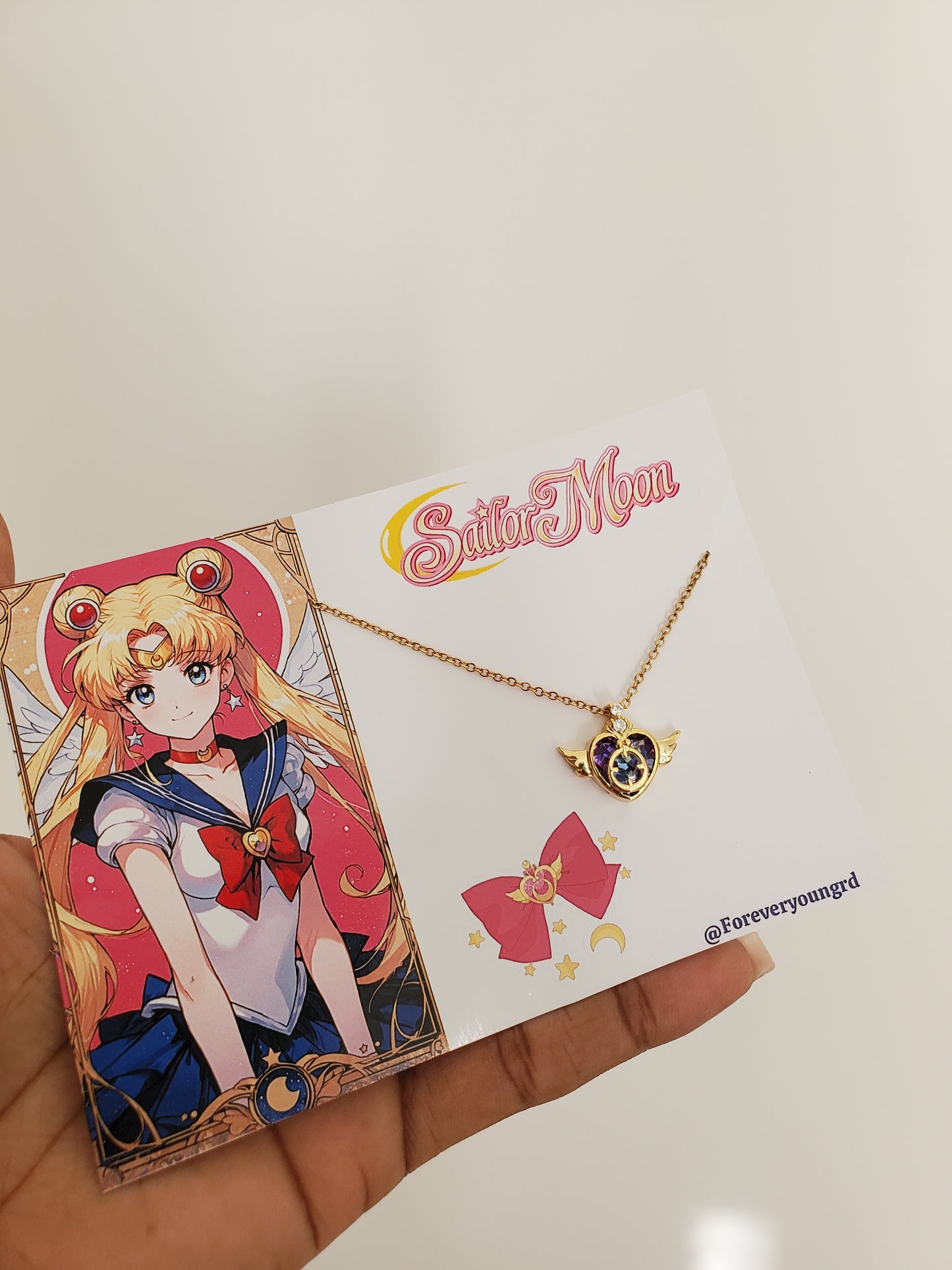COLLAR SAILOR MOON ELEGANTE CRISTAL  DE CIRCONIA