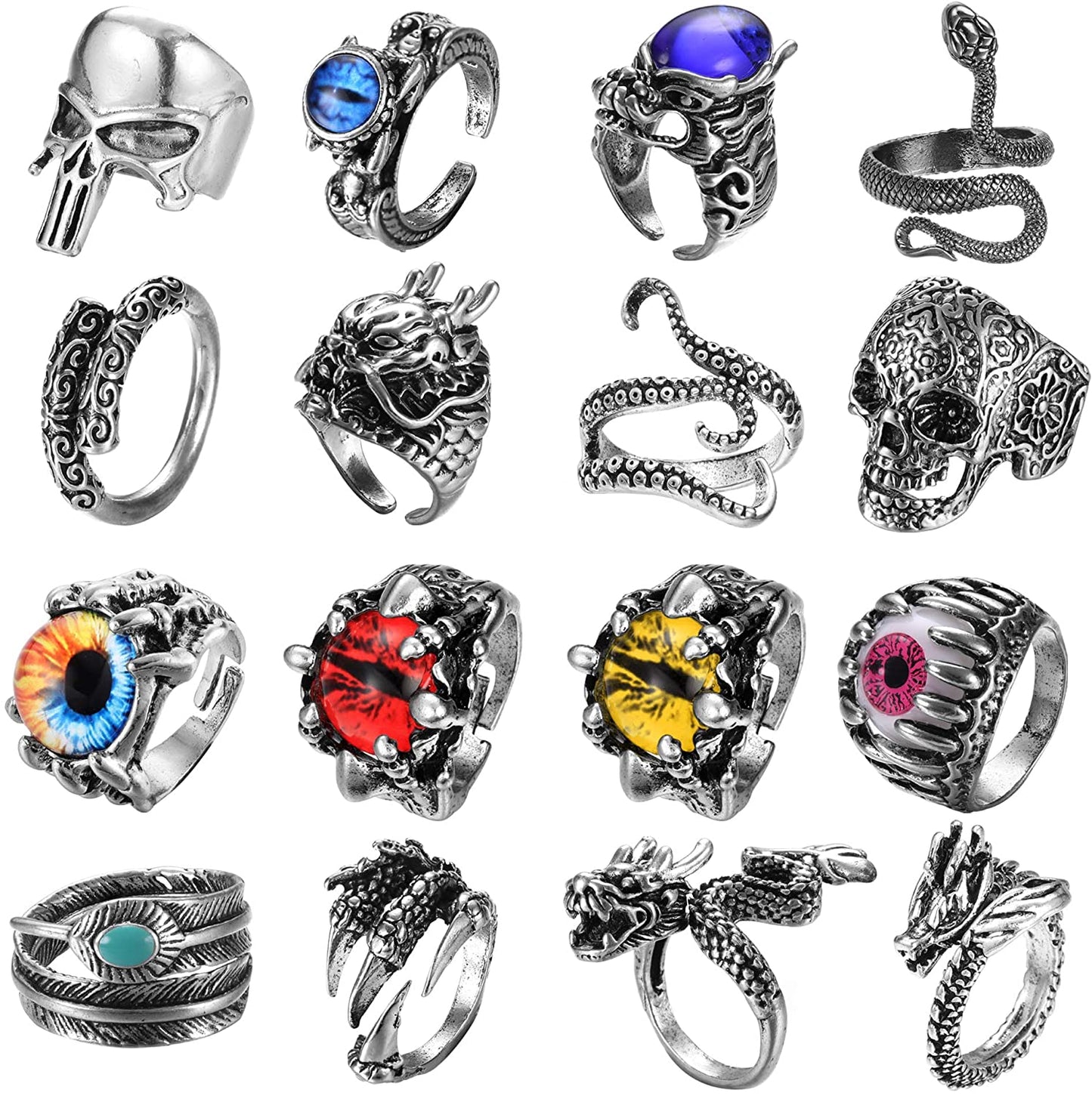 ANILLOS PUNK  VINTAGE DISEÑOS VARIOS
