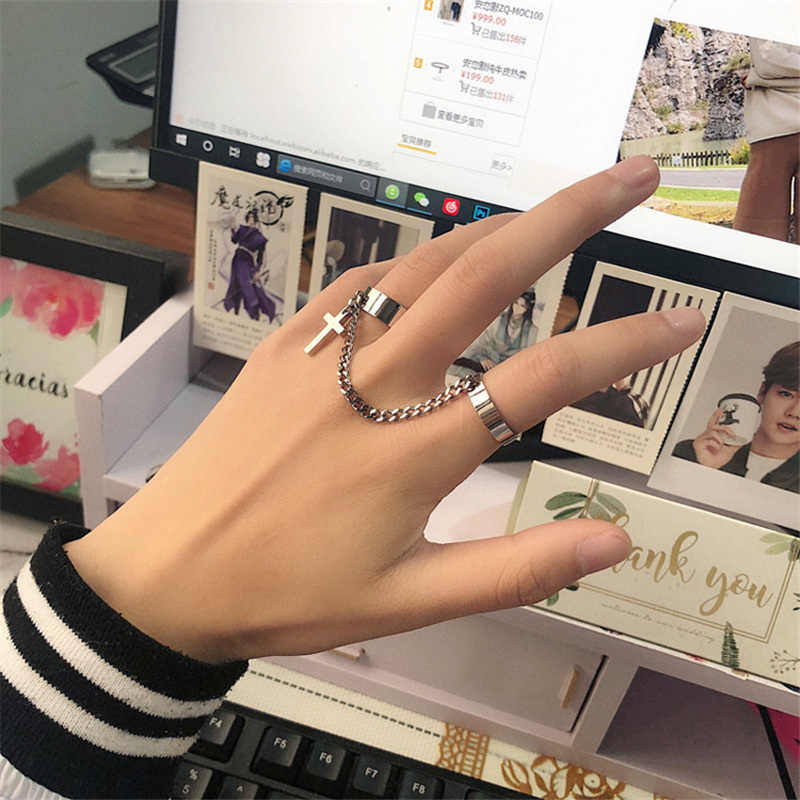 ANILLO DE CRUZ RETRO PUNK VINTAGE UNISEX