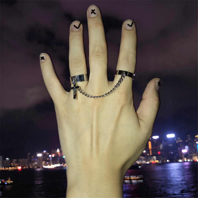 ANILLO DE CRUZ RETRO PUNK VINTAGE UNISEX