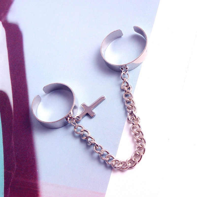 ANILLO DE CRUZ RETRO PUNK VINTAGE UNISEX