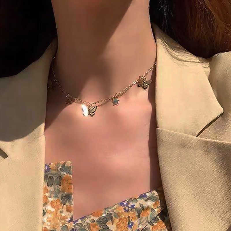 COLLAR CHOKER MARIPOSA & ESTRELLAS