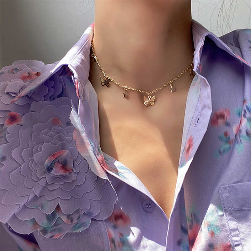 COLLAR CHOKER MARIPOSA & ESTRELLAS