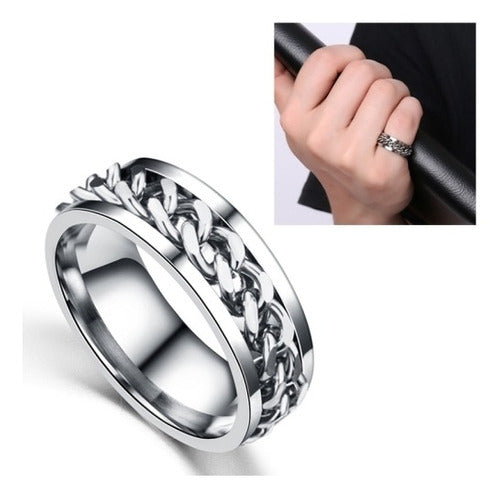 ANILLO CADENA ACERO INOXIDABLE