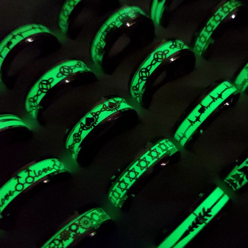 ANILLO LUMINOSOS PLATEADOS DE ACERO INOXIDABLE