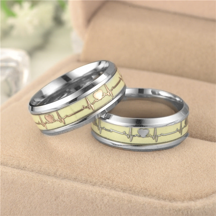 ANILLO LUMINOSOS PLATEADOS DE ACERO INOXIDABLE