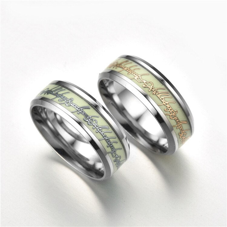 ANILLO LUMINOSOS PLATEADOS DE ACERO INOXIDABLE