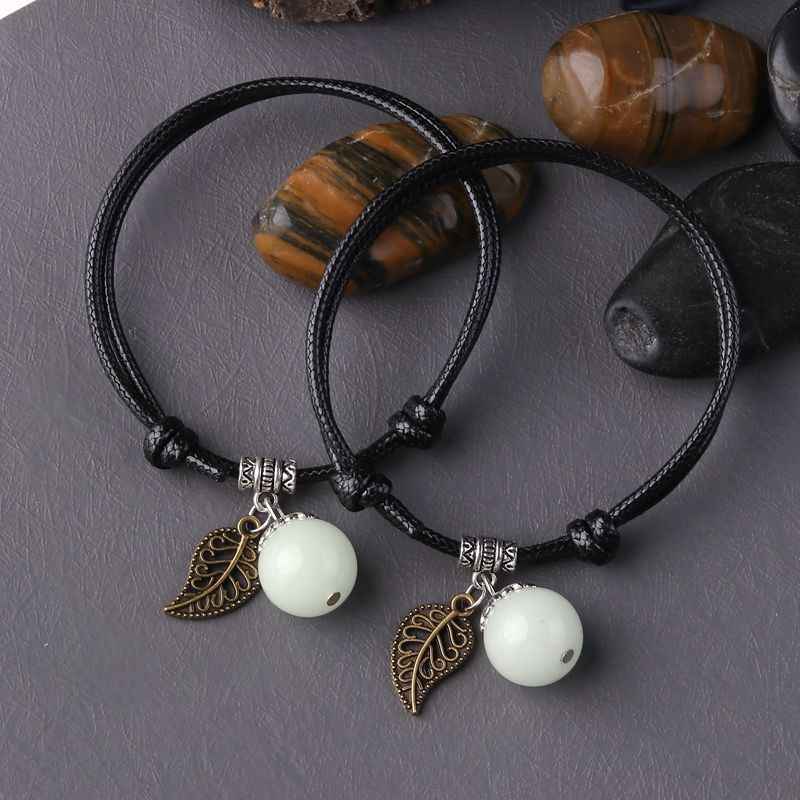 BRAZALETE \TOBILLERA CON HOJA BRILLA EN LA OSCURIDAD