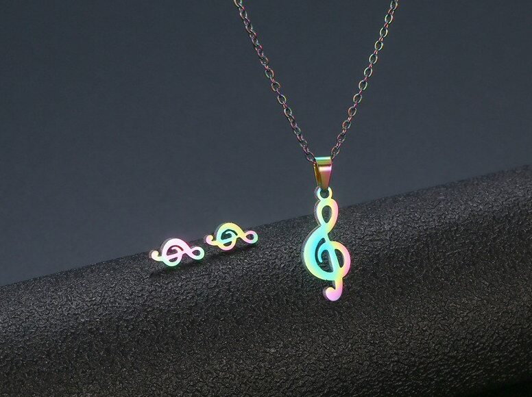 SET DE COLLAR MULTICOLOR ACERO