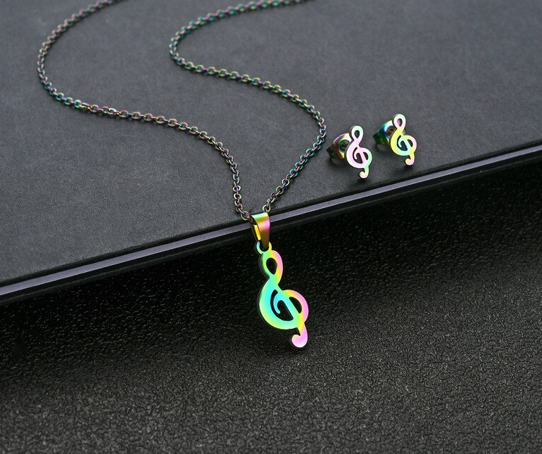 SET DE COLLAR MULTICOLOR ACERO