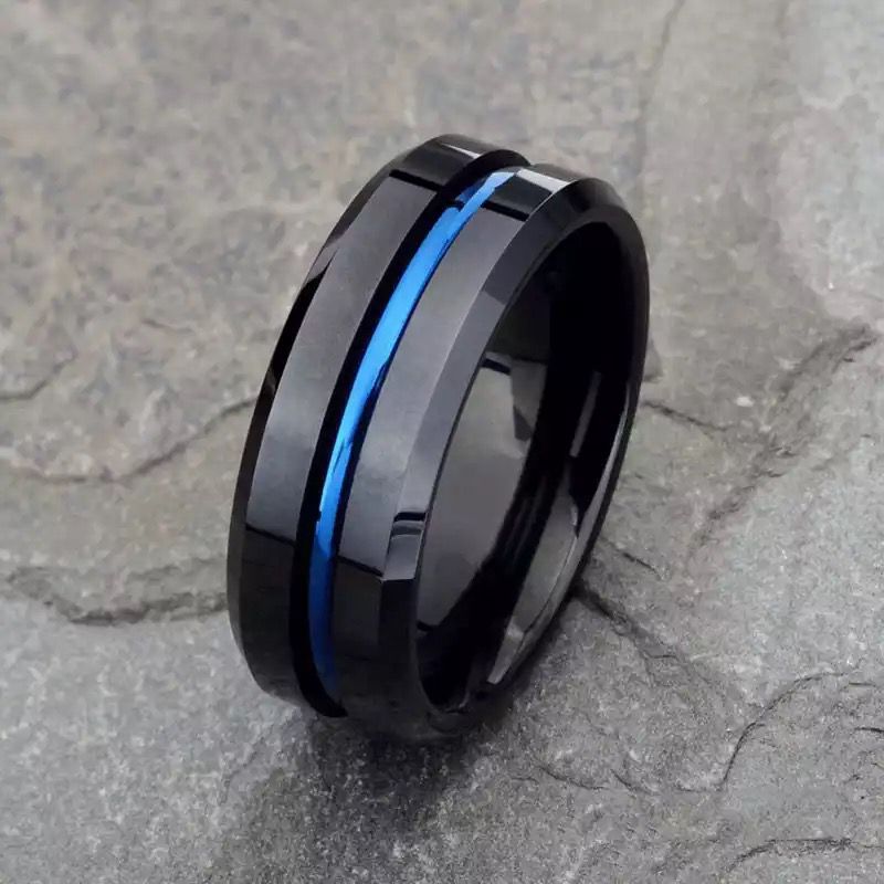 ANILLO CON SURCOS ACERO INOXIDABLE