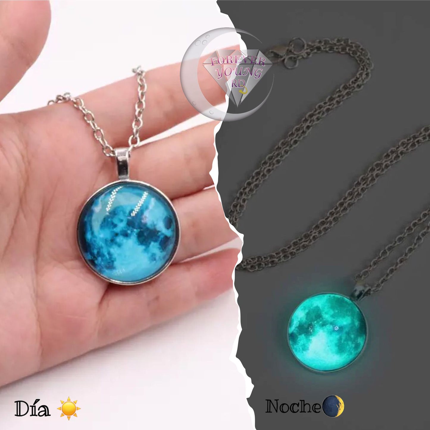 COLLAR LUNAR BRILLA EN LA OSCURIDAD GRANDES