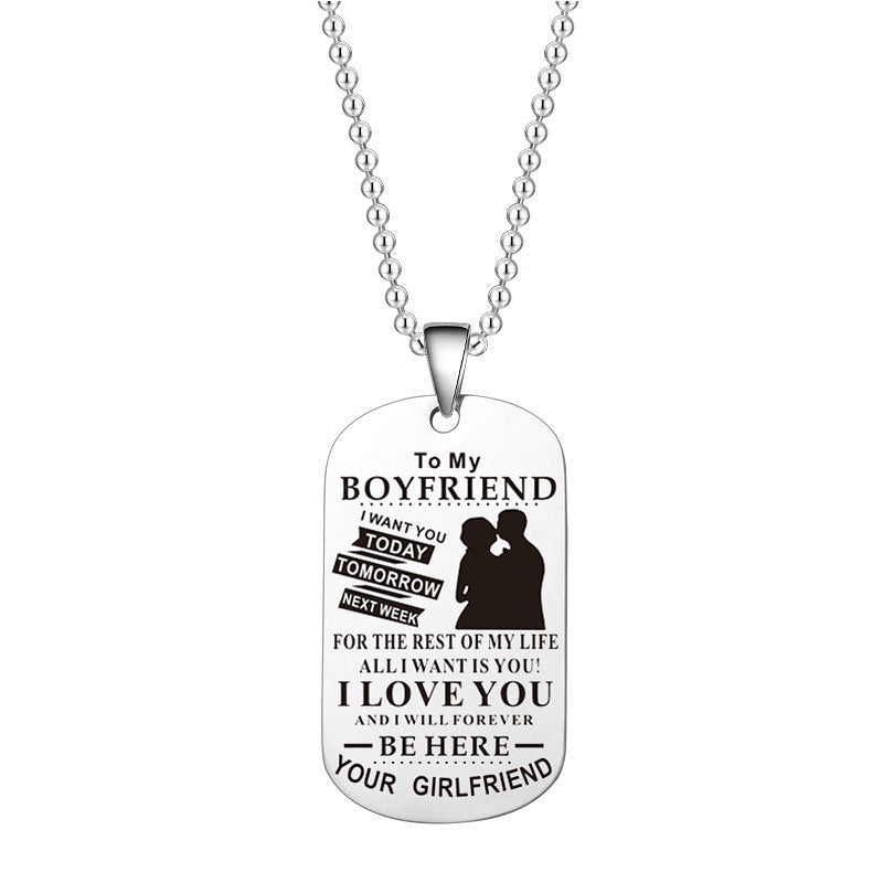 COLLAR MASCULINO CON MENSAJE DE AMOR