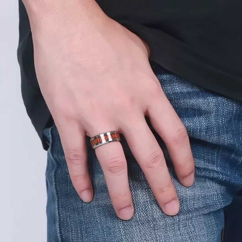 ANILLOS FIBRA DE CARBONO  ACERO INOXIDABLE