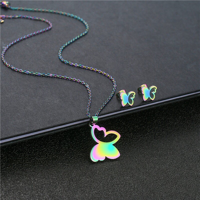 SET DE COLLAR MULTICOLOR ACERO