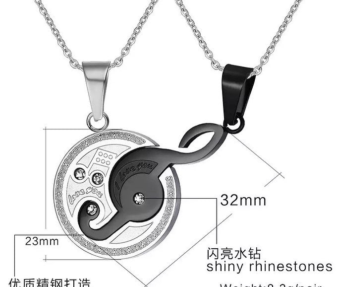COLLARES DE PAREJA NOTAS MUSICALES
