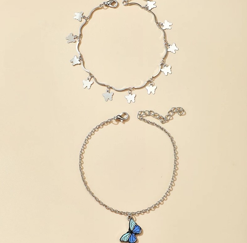 TOBILLERA DOBLE MARIPOSA