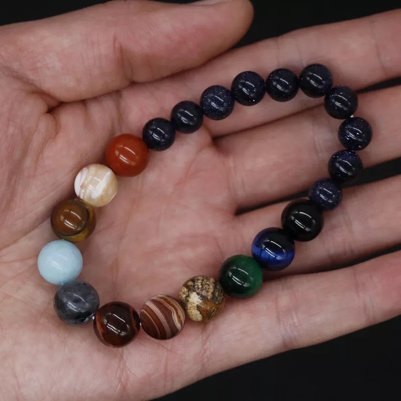BRAZALETE PIEDRA SEMIPRECIOSAS SISTEMA SOLAR