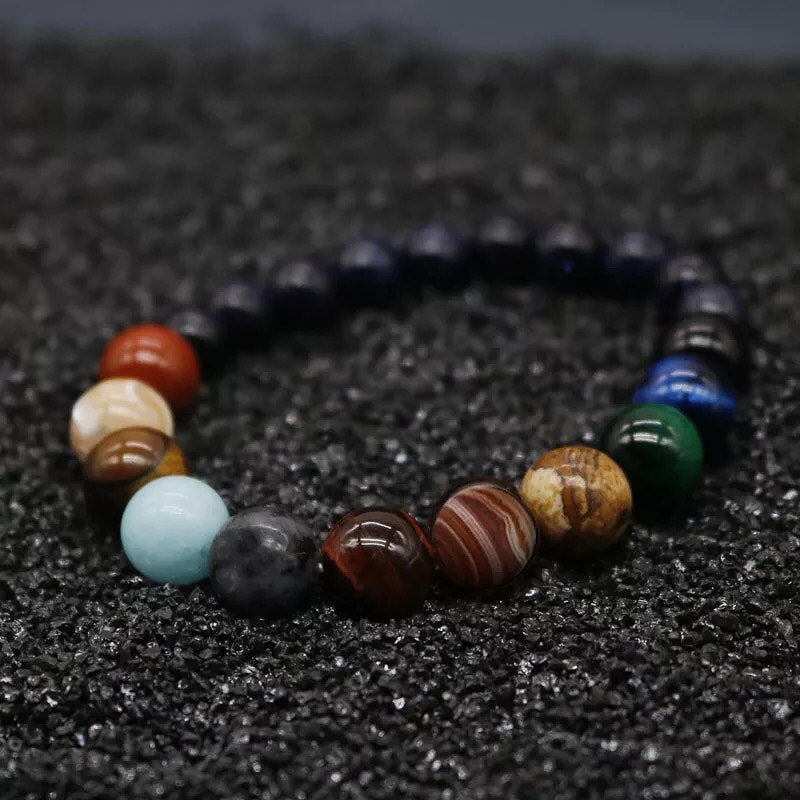 BRAZALETE PIEDRA SEMIPRECIOSAS SISTEMA SOLAR