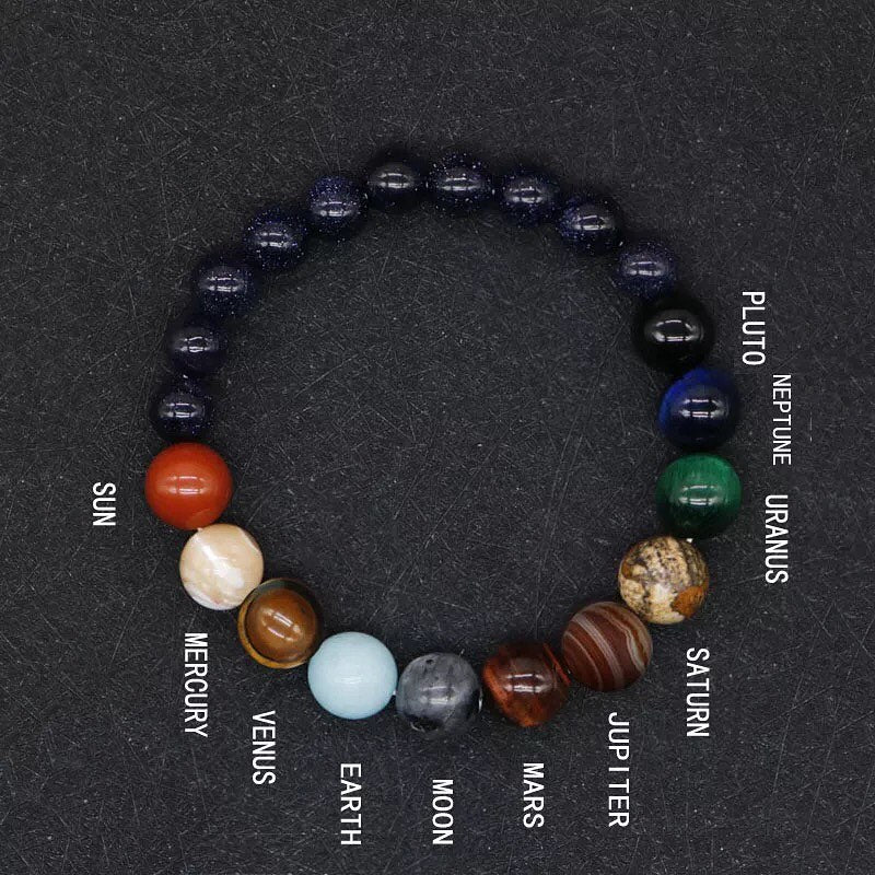 BRAZALETE PIEDRA SEMIPRECIOSAS SISTEMA SOLAR