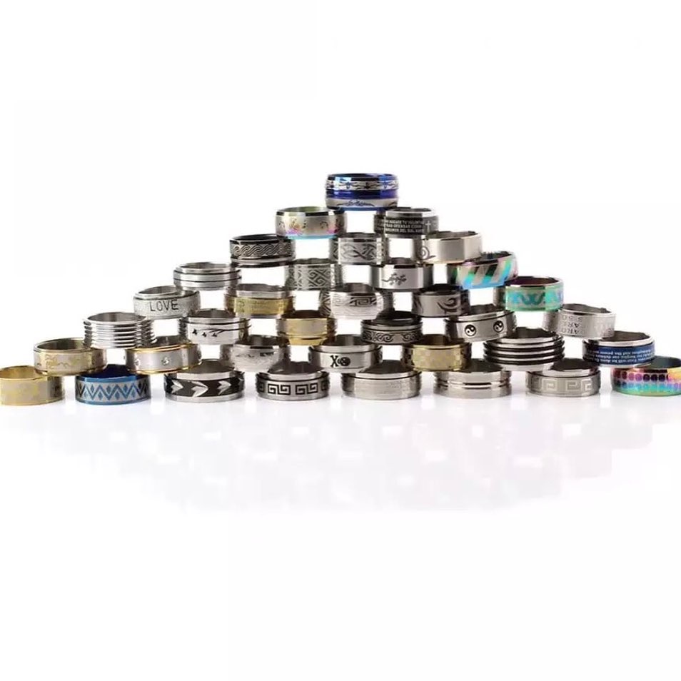 ANILLOS DISEÑOS VARIOS ACERO INOXIDABLE