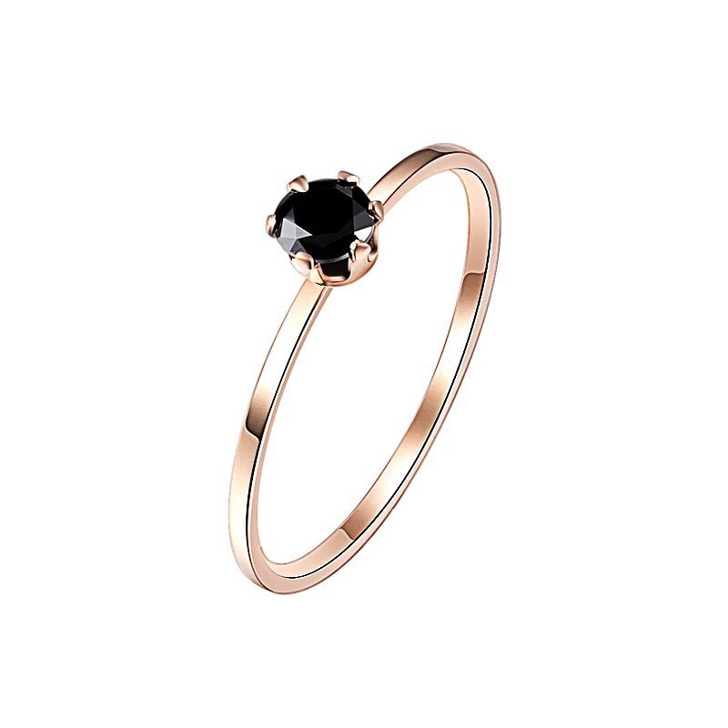 ANILLO MINIMALISTA CRISTAL ACERO DE TITANIO