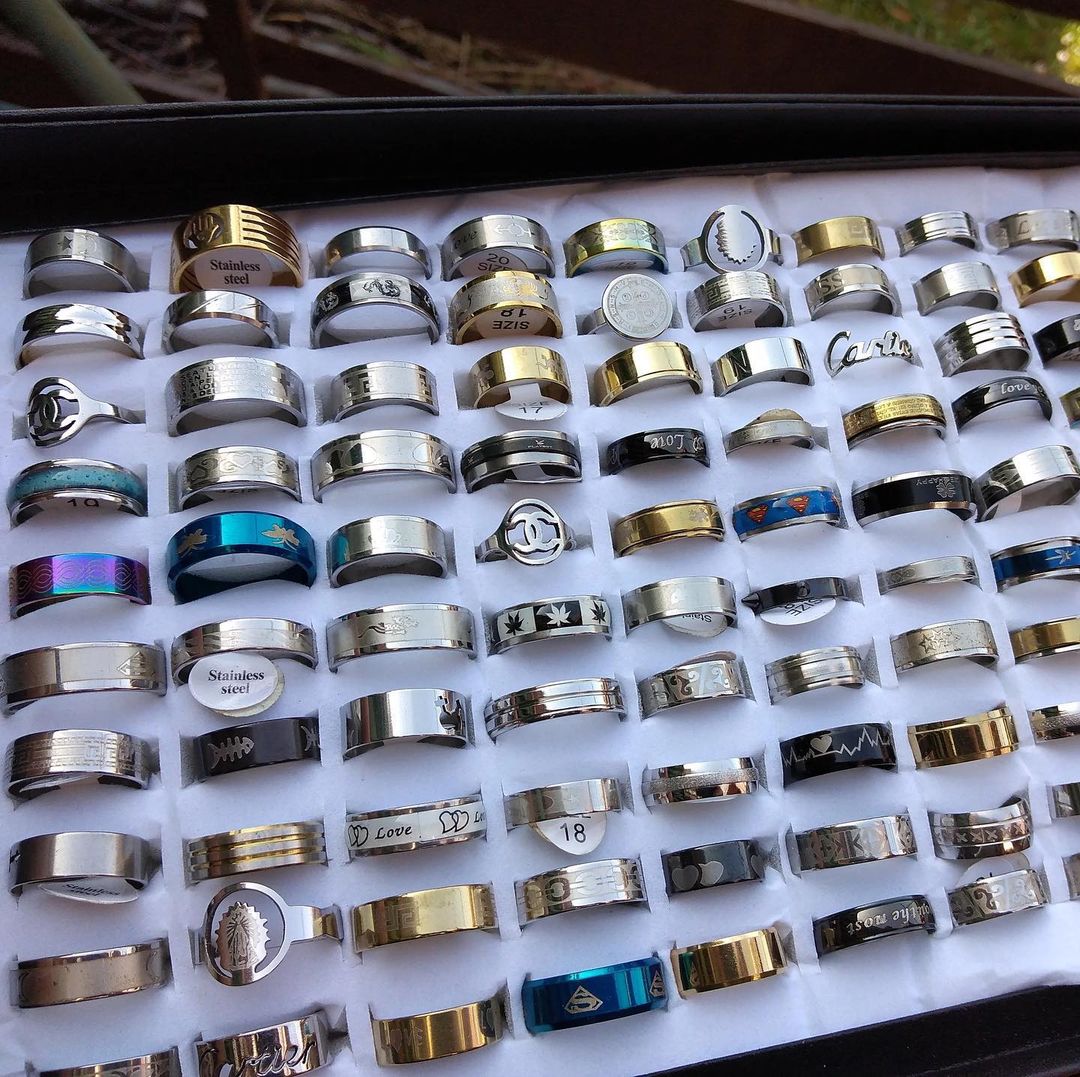 ANILLOS DISEÑOS VARIOS ACERO INOXIDABLE