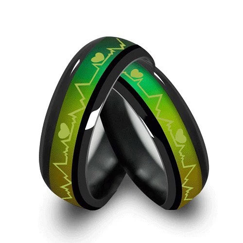 ANILLOS DE PAREJA CAMBIAN DE COLOR CON EL HUMOR