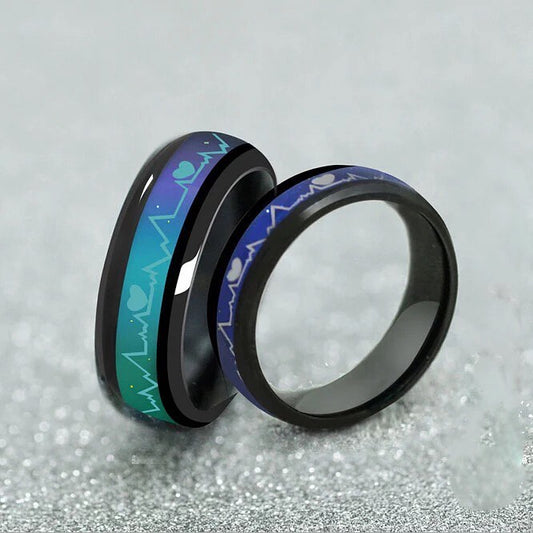 ANILLOS DE PAREJA CAMBIAN DE COLOR CON EL HUMOR