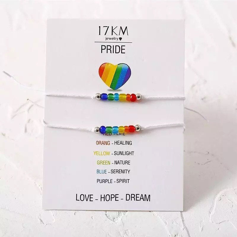 PULSERAS PRIDE LGBT CON EXHIBIDORES