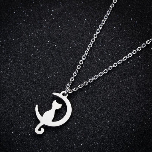 COLLAR MINIMALISTA GATO LUNAR