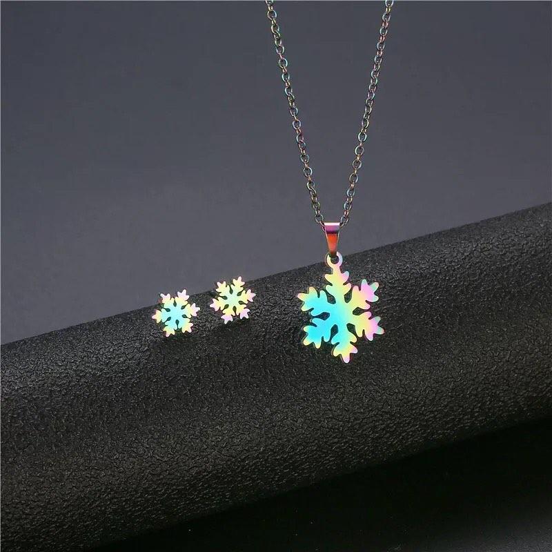 SET DE COLLAR MULTICOLOR ACERO
