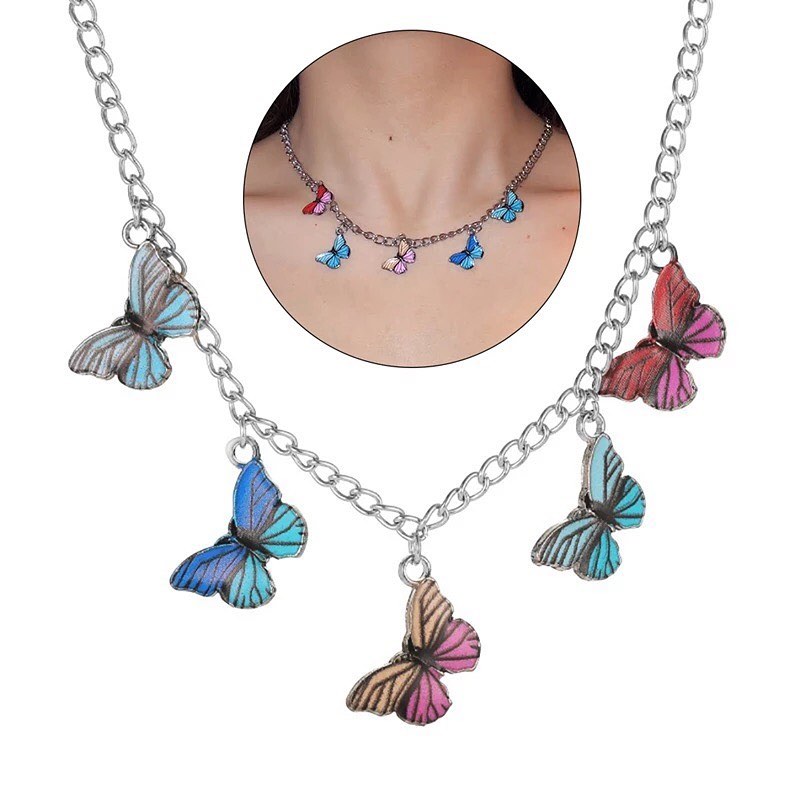 COLLAR MARIPOSA COLORIDO