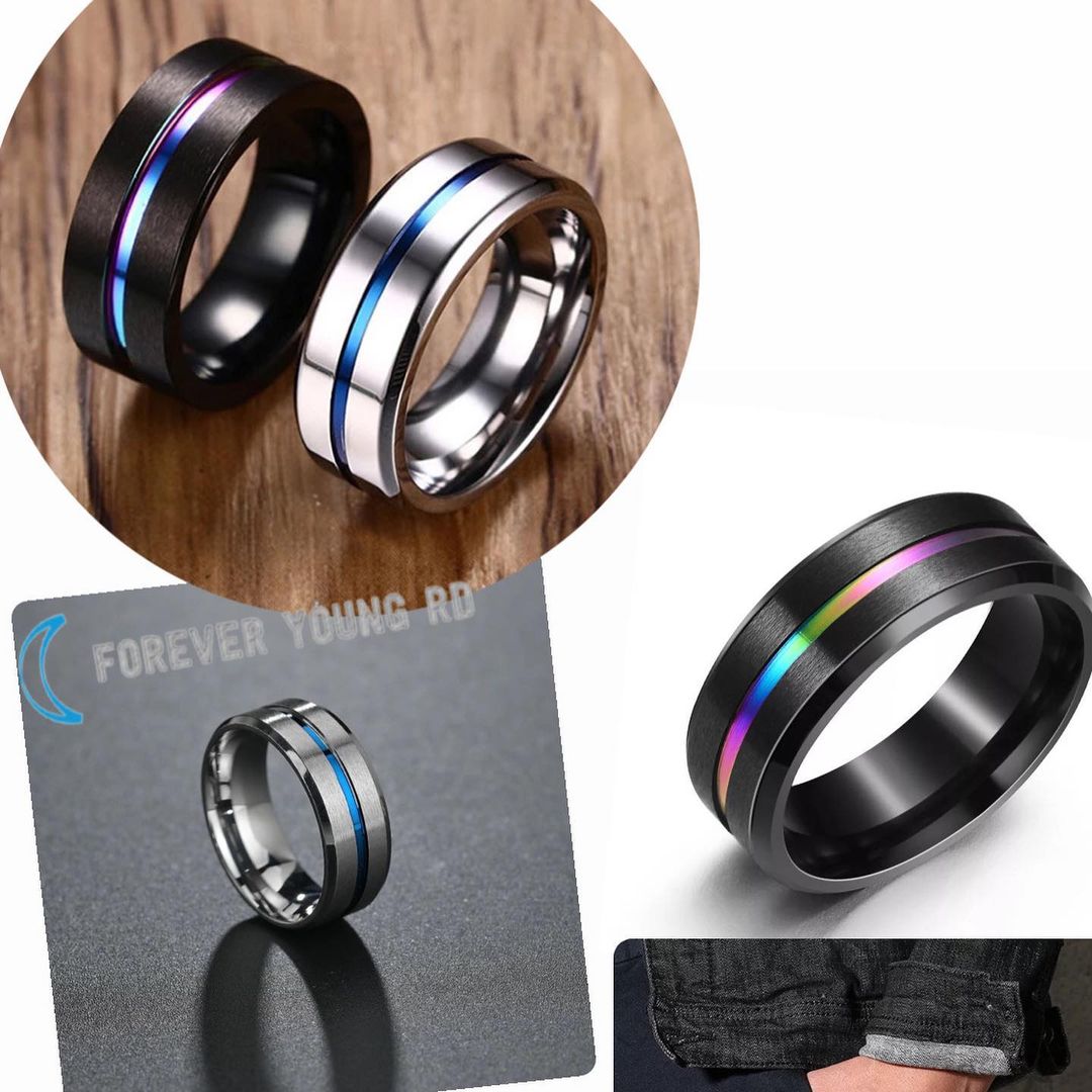 ANILLO CON SURCOS ACERO INOXIDABLE