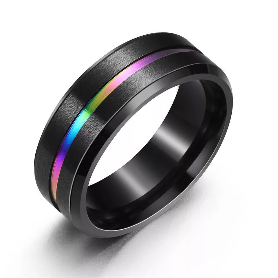 ANILLO CON SURCOS ACERO INOXIDABLE