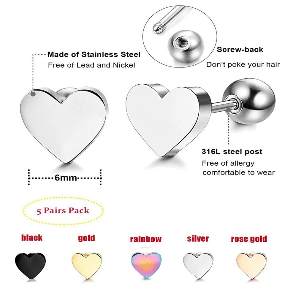 ARETES MINIMALISTAS CORAZON