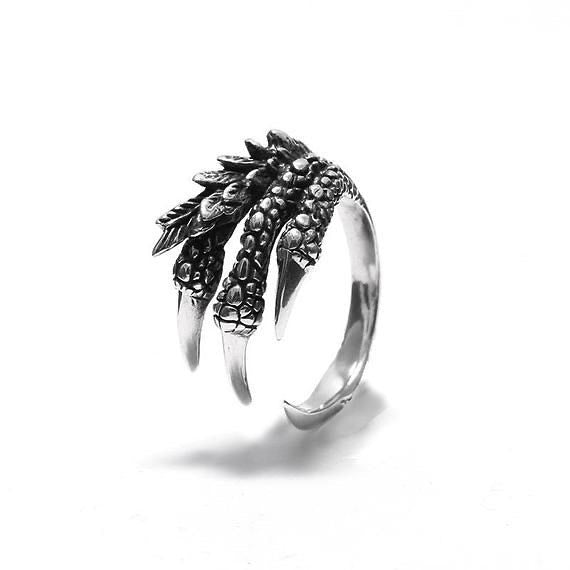 ANILLO GARRAS DE DRAGÓN VINTAGE PUNK
