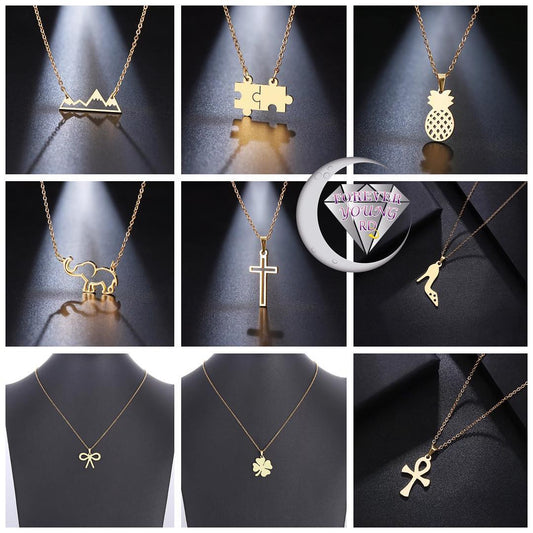 COLLAR MINIMALISTA ACERO INOXIDABLE DORADOS