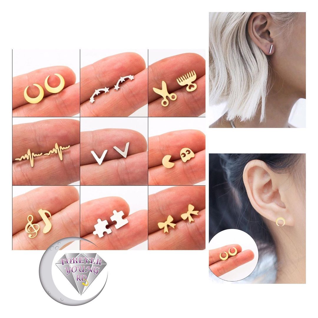 ARETES MINIMALISTAS ACERO INOXIDABLE