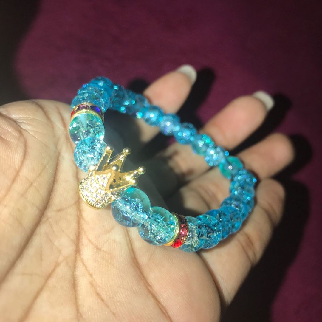 BRAZALETE CRISTAL AZUL