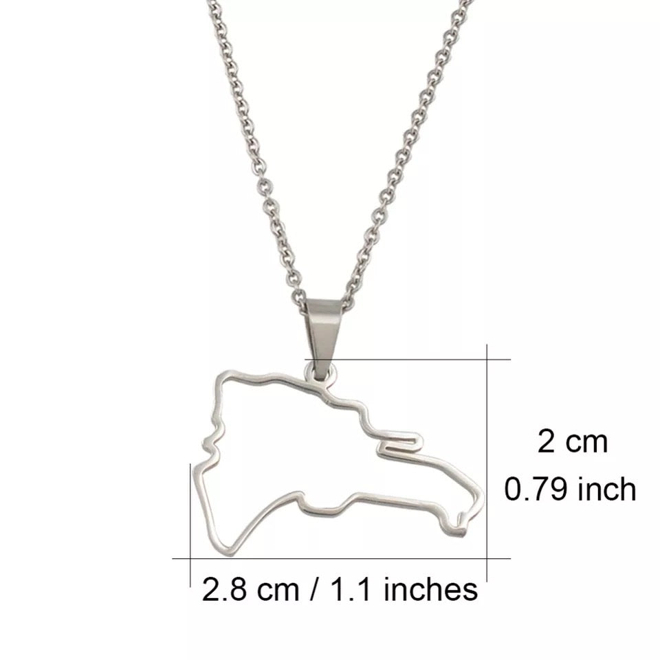 COLLAR MAPA DOMINICANO REPÚBLICA DOMINICANA