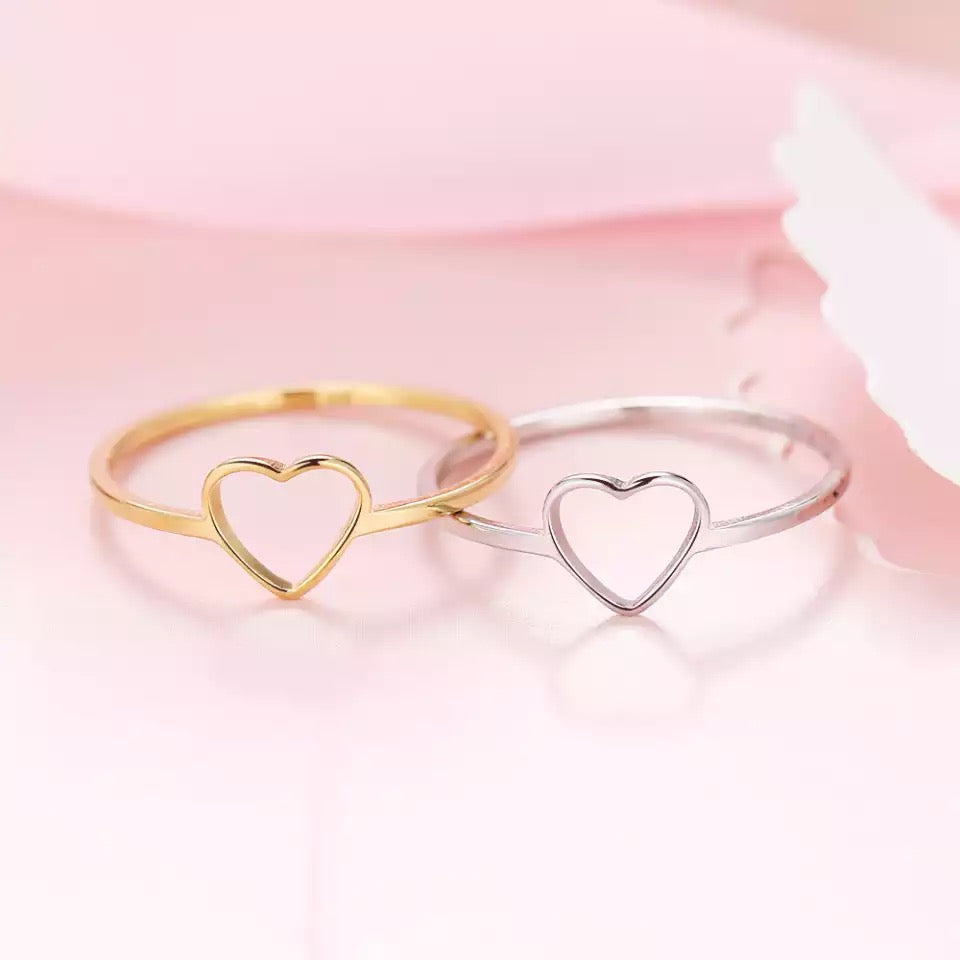 ANILLO LITTLE HEART MINIMALISTA ACERO INOXIDABLE