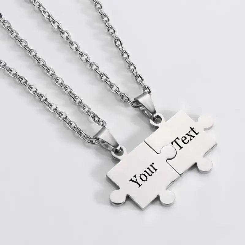 COLLARES SÓLIDOS ROMPECABEZAS MINIMALISTAS PERSONALIZADOS